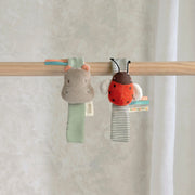 Wrist Rattles - Hippo/Ladybird  (2 Pack)