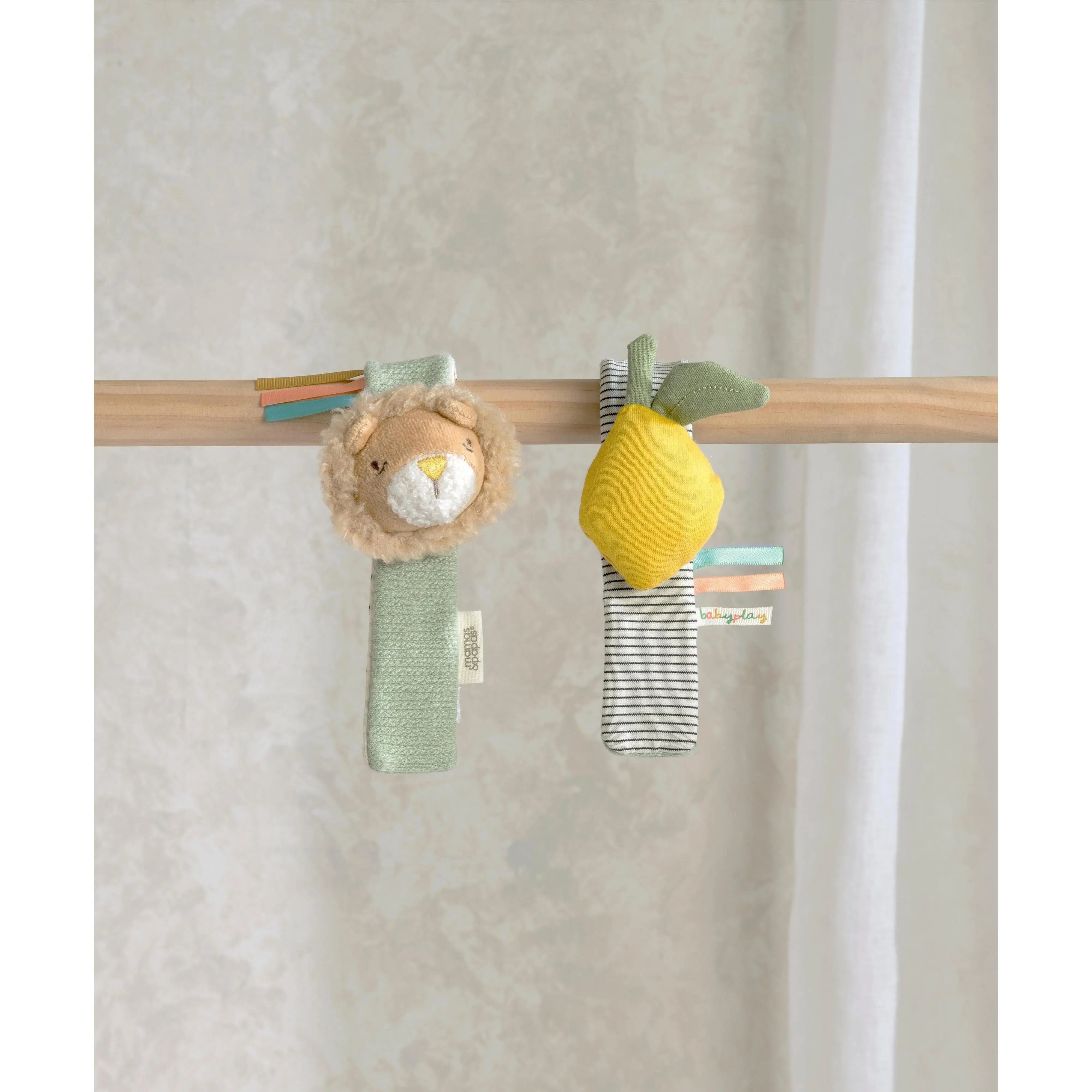 Wrist Rattles - Lion/Lemon  (2 Pack)