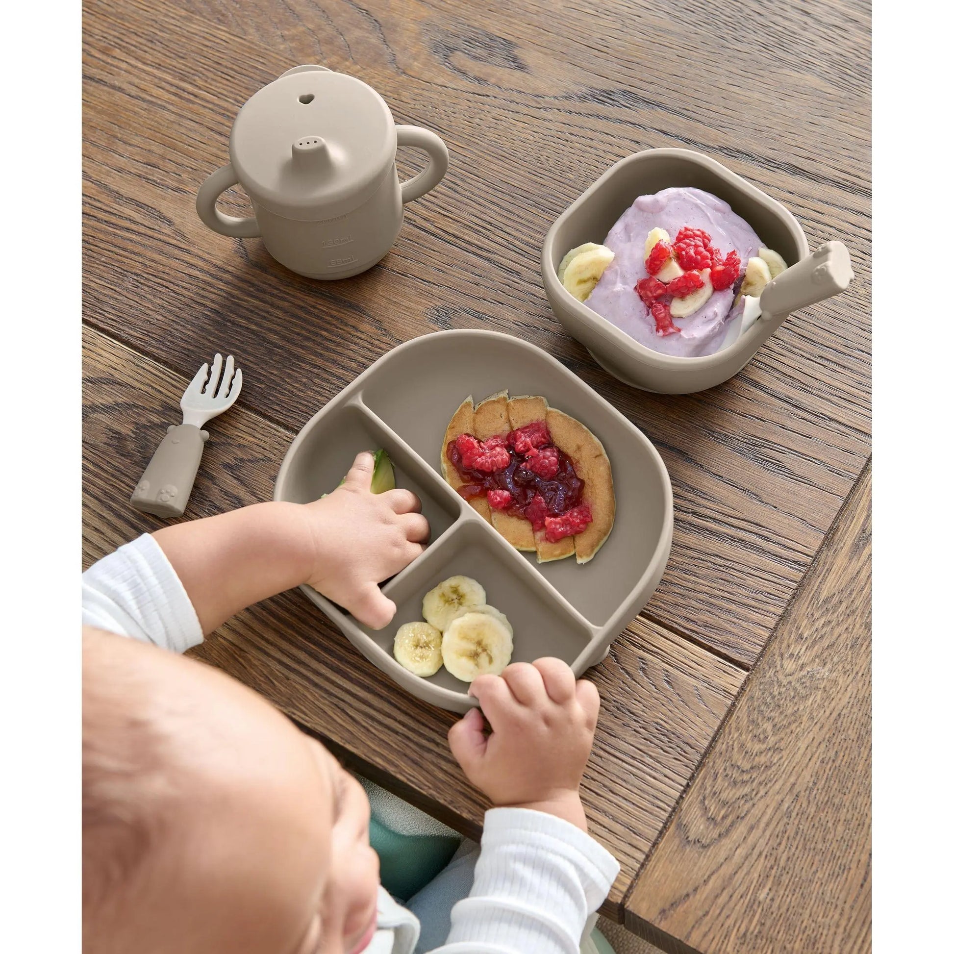 First Mealtime Silicone Set – Truffle