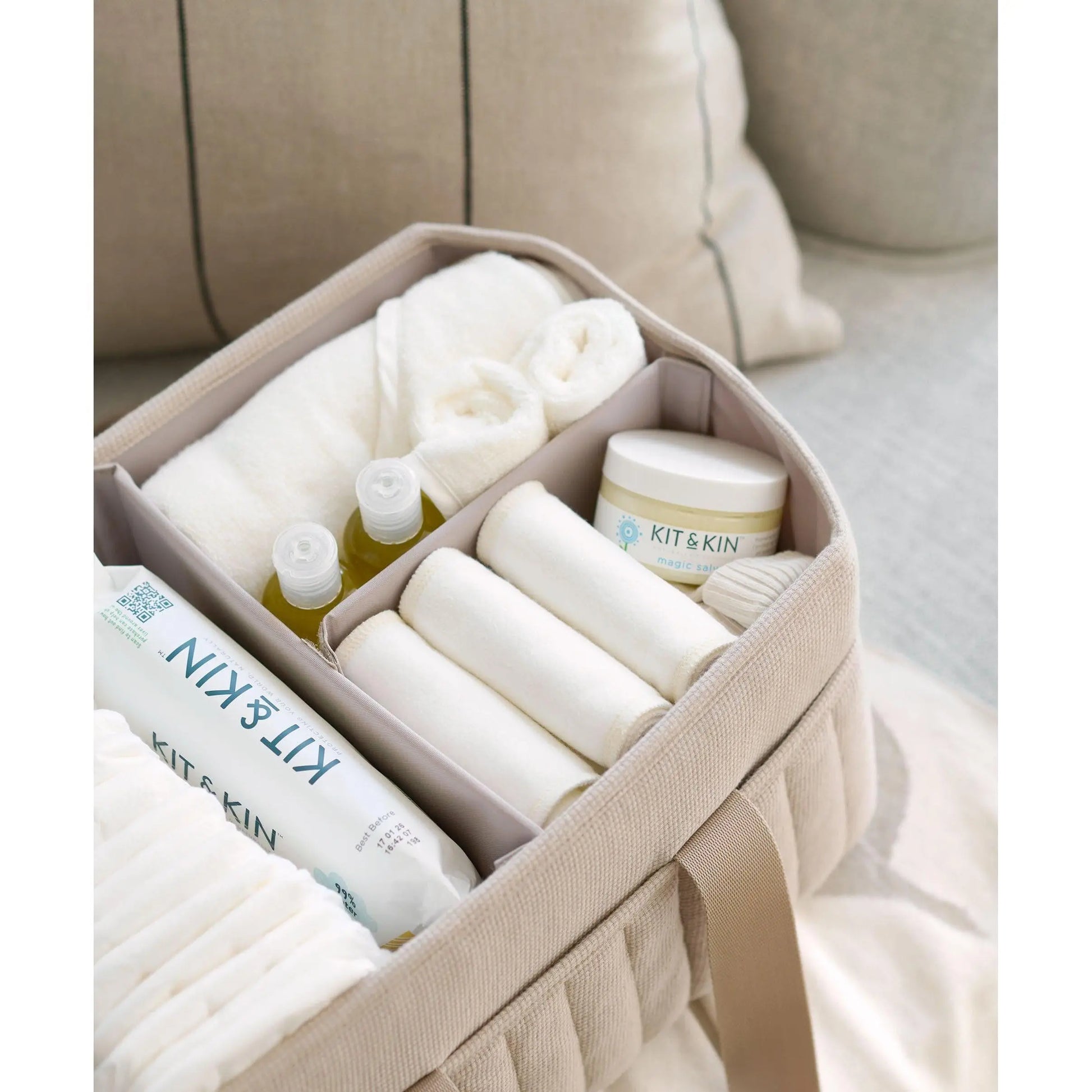Nappy Caddy- Neutral waffle