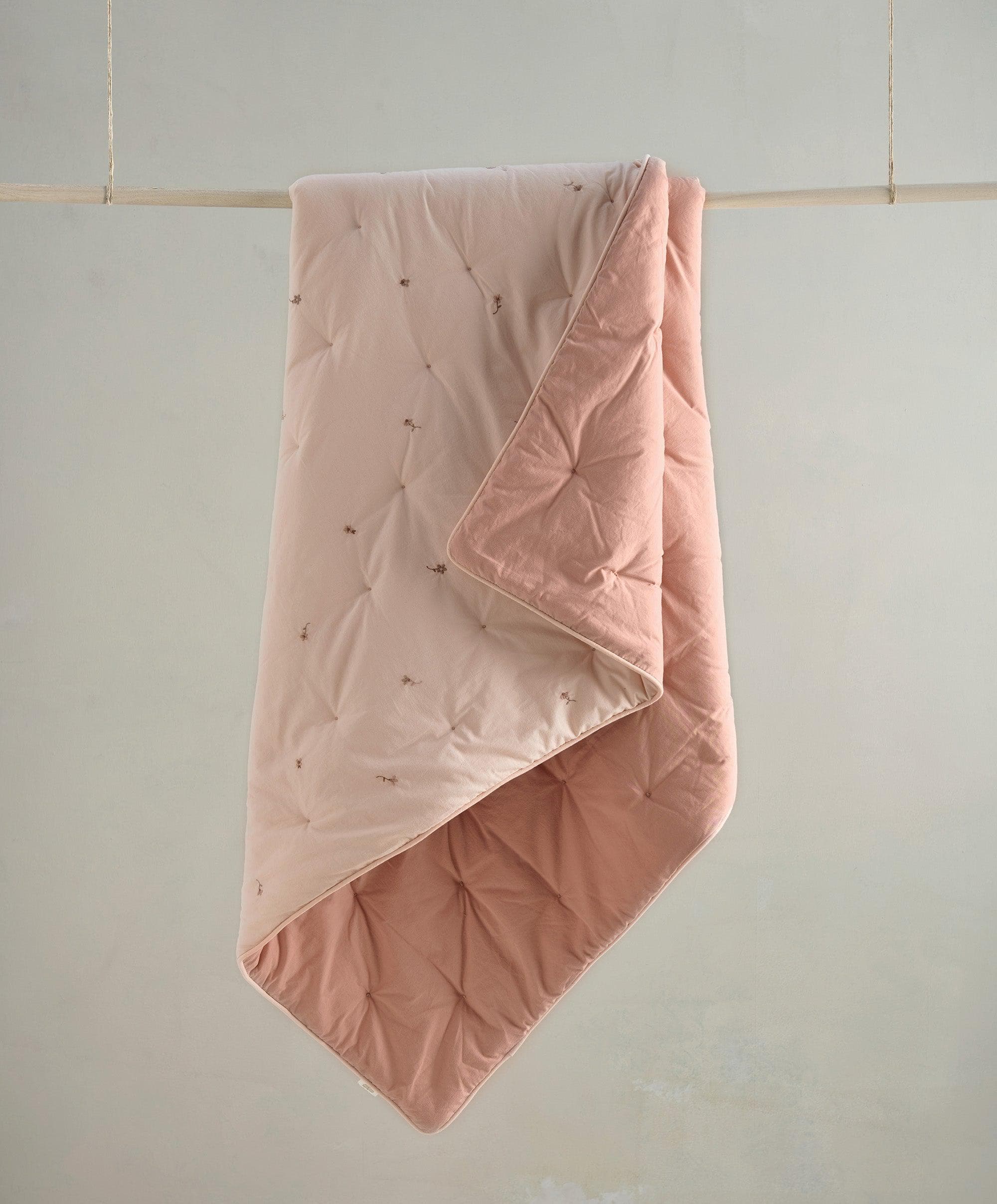 WTTW Wildflower 4 Tog Quilt — hero shot showing botanical embroidery and cotton exterior