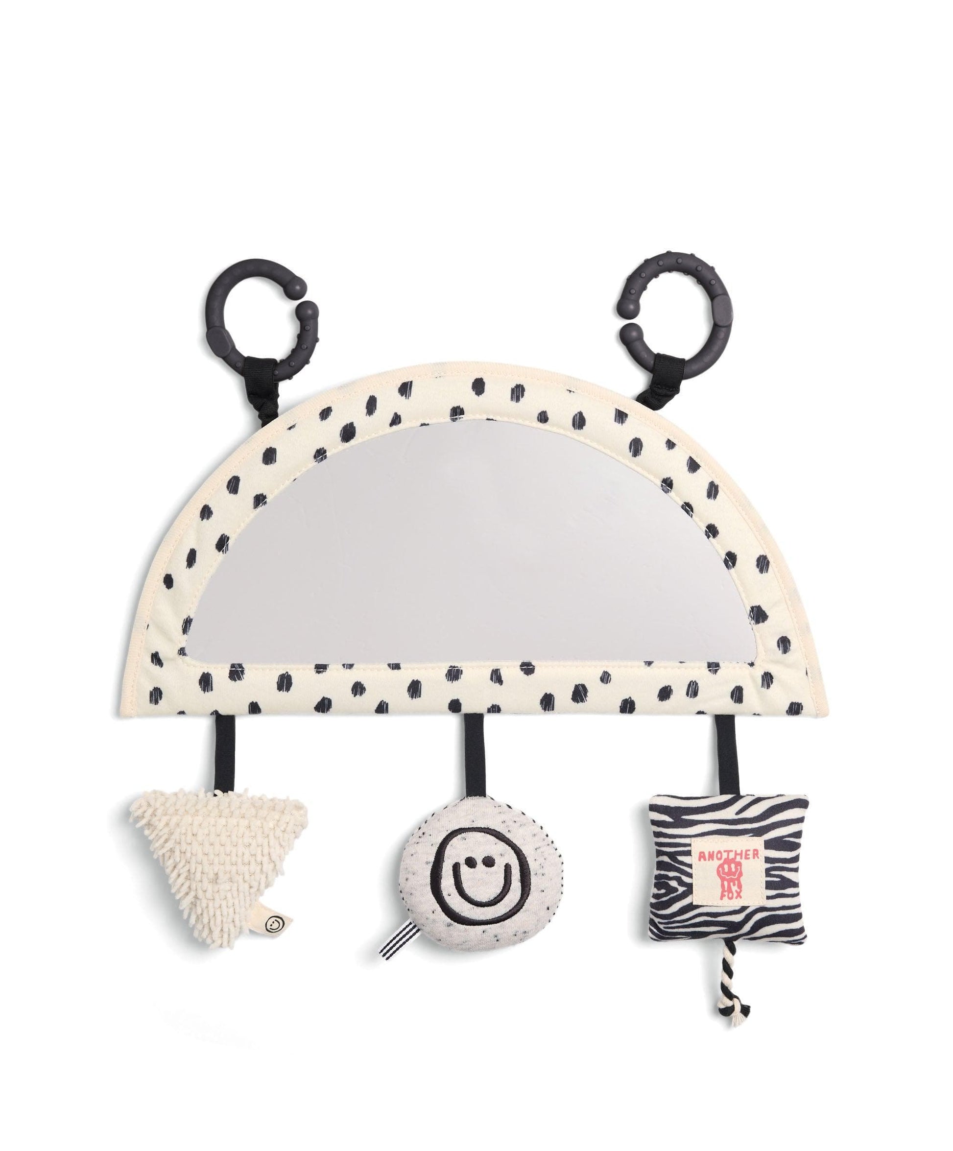 Another Fox Car Seat Toy by Mamas & Papas — crinkle rattle squeaker hanging toys on C-ring clips