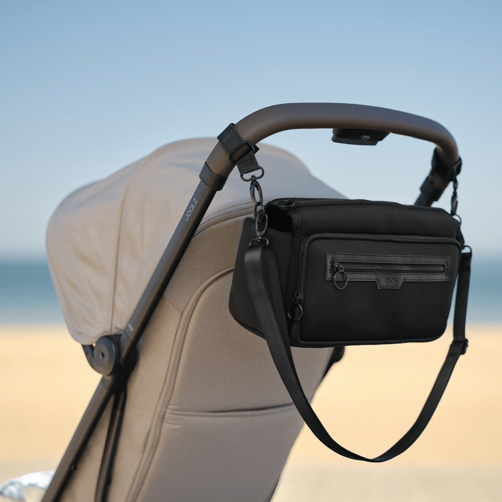 Multitasker Pram Caddy 2.0 - Black Neoprene