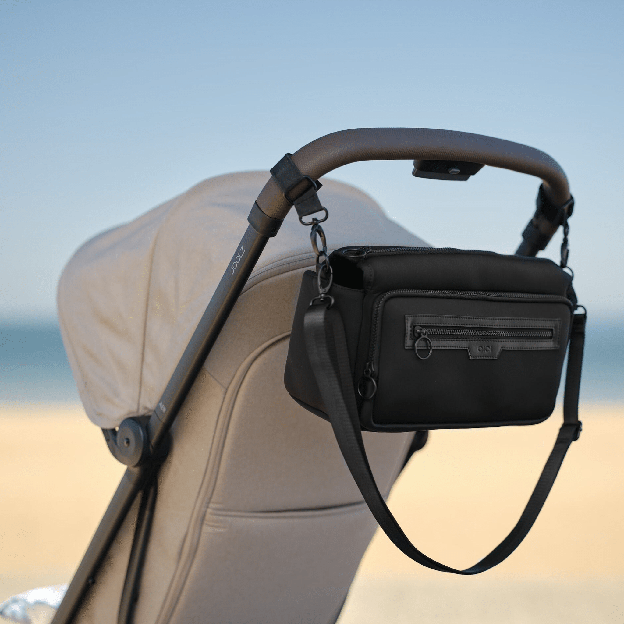 Multitasker Pram Caddy 2.0 - Black Neoprene