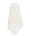 Hooded Towel Cotton Blend Cream Bees