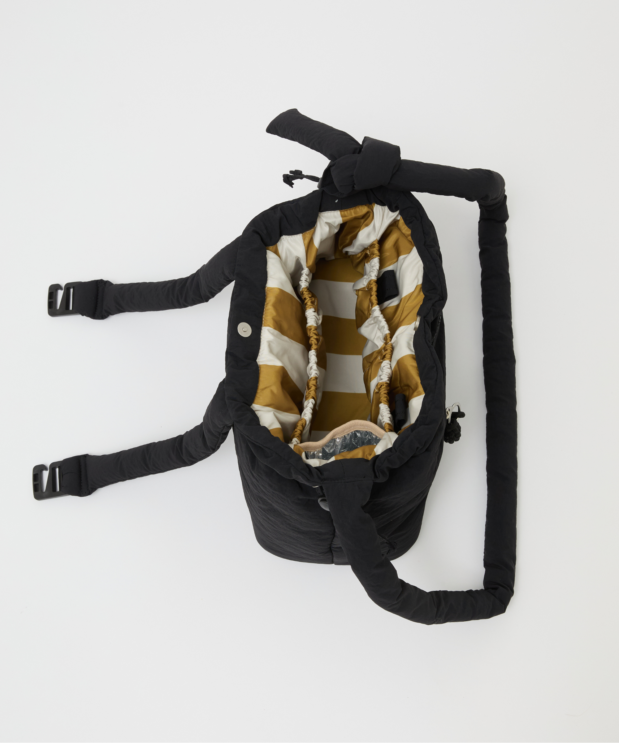 Philé Pram Caddy in Black, side view