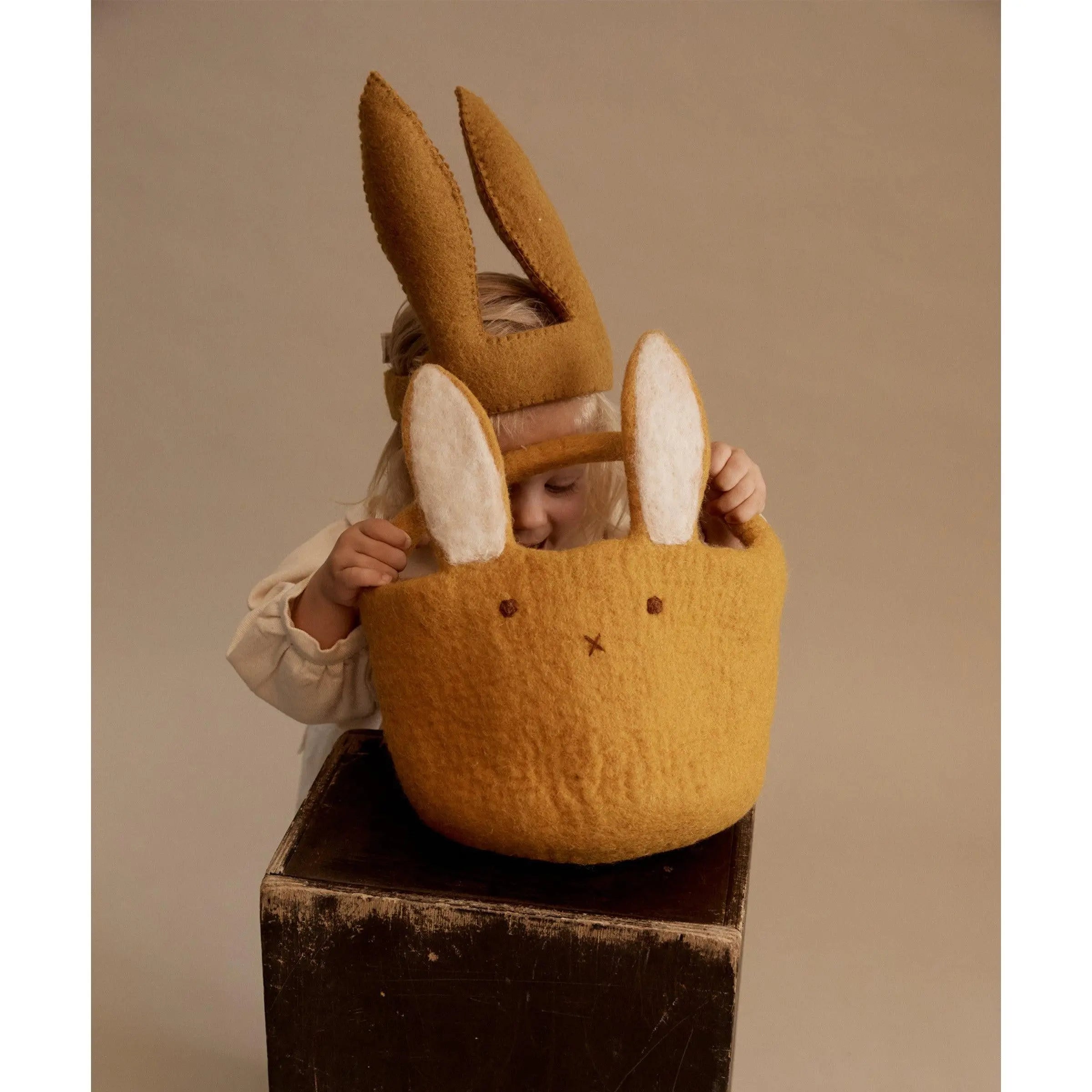 Easter Bunny Basket - Mustard