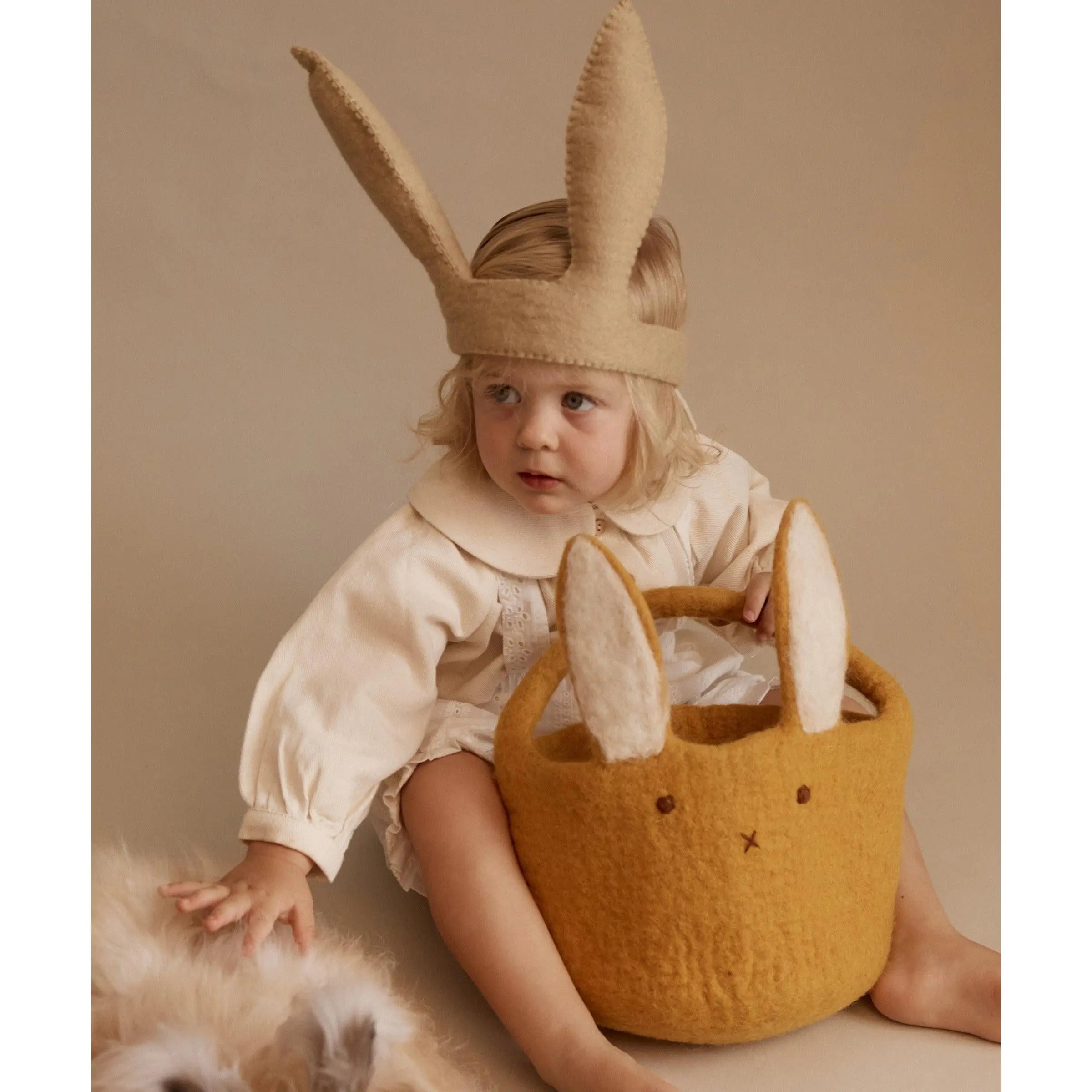 Easter Bunny Basket - Mustard