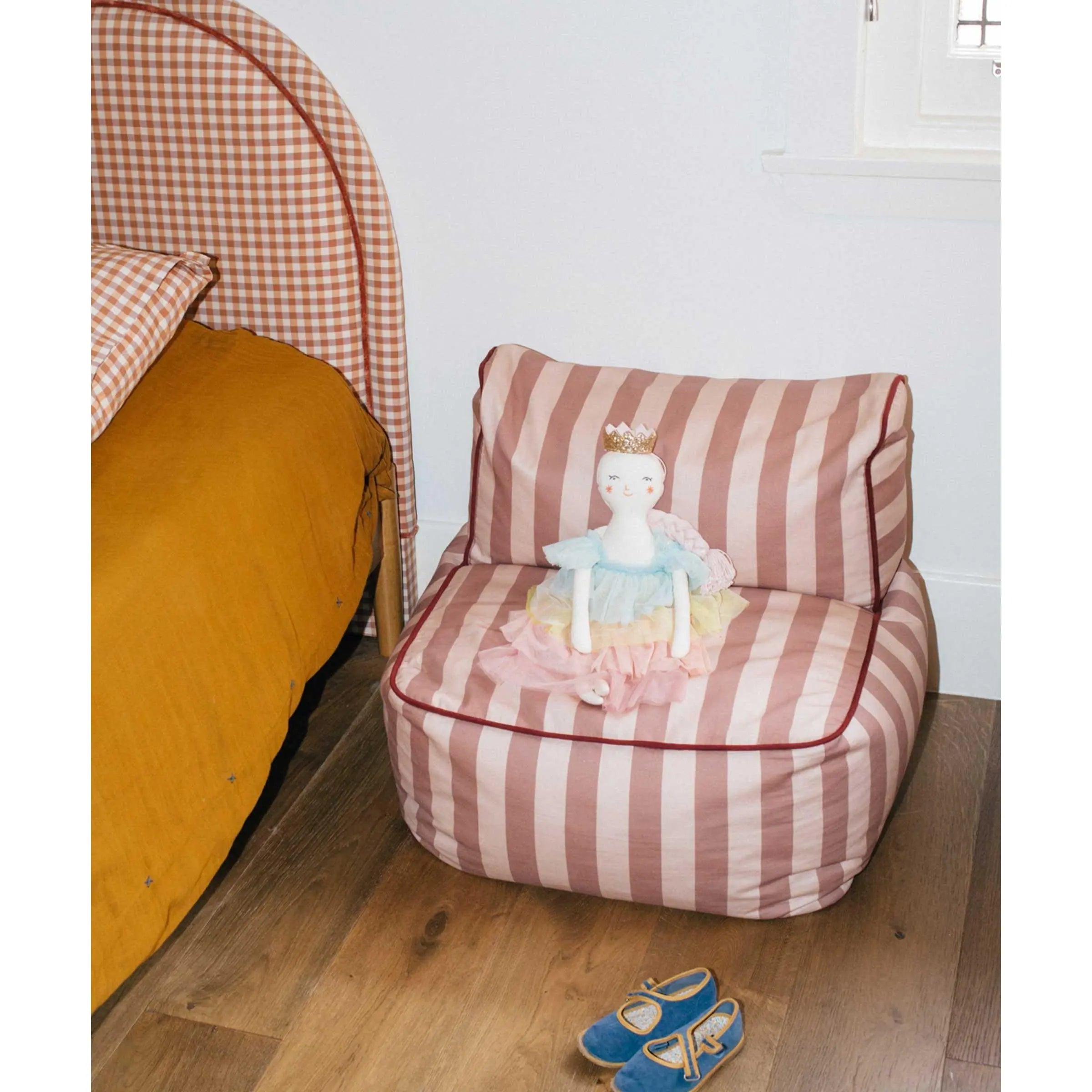 Striped Toddler Lounger – Pink