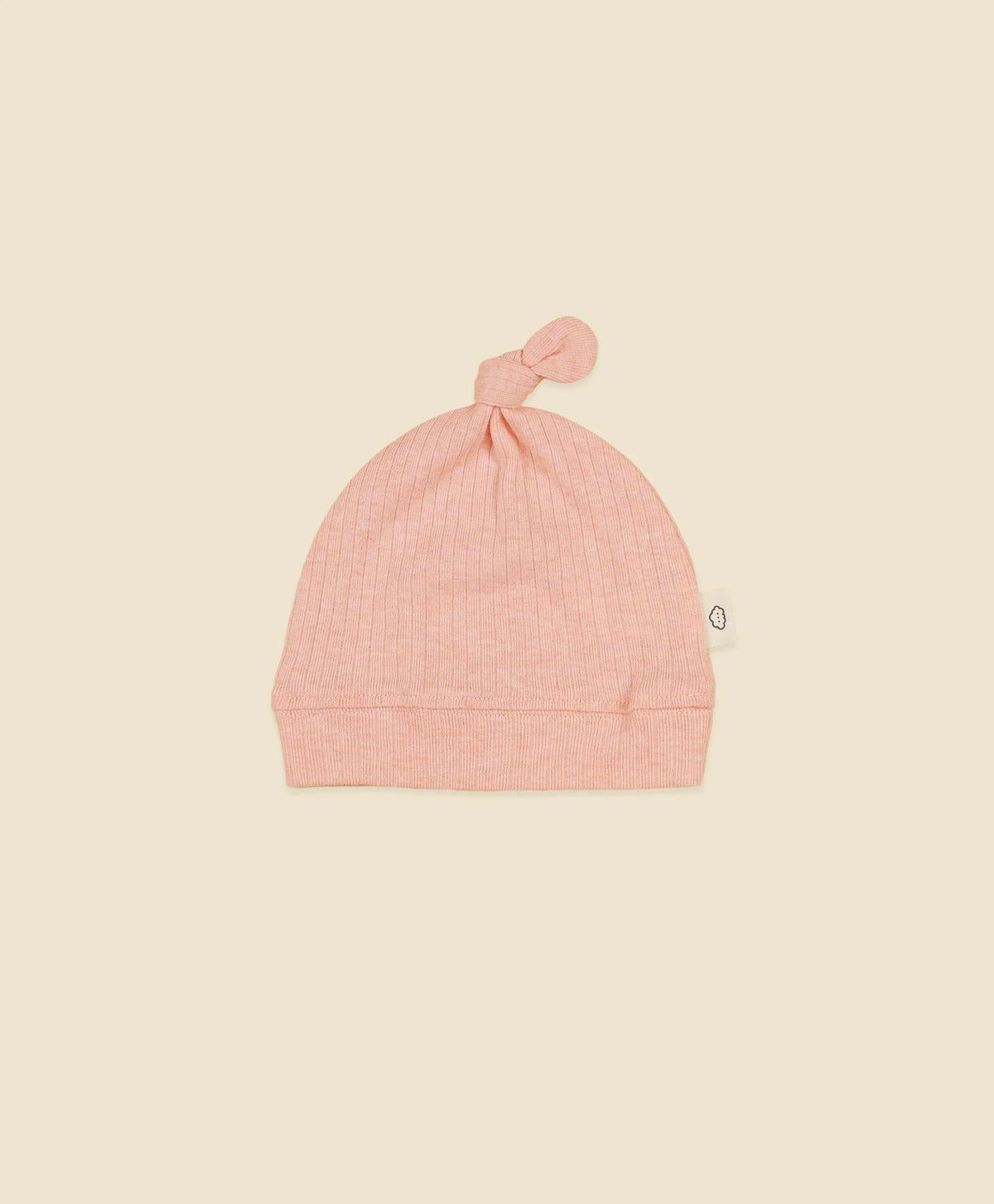 Lummi in Colour baby beanie in Heather Pink organic cotton