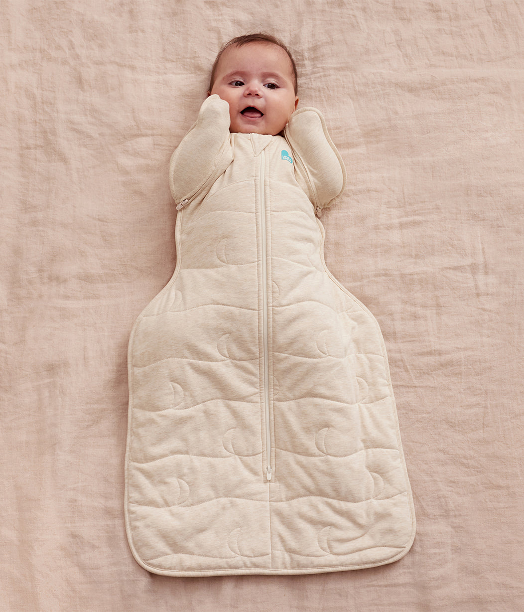 Baby in Love to Dream 3.5 TOG Transition Bag Oatmeal Moon Quilting winter swaddle