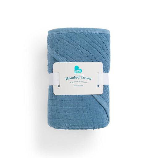 Hooded Towel Cotton Blend Storm Blue