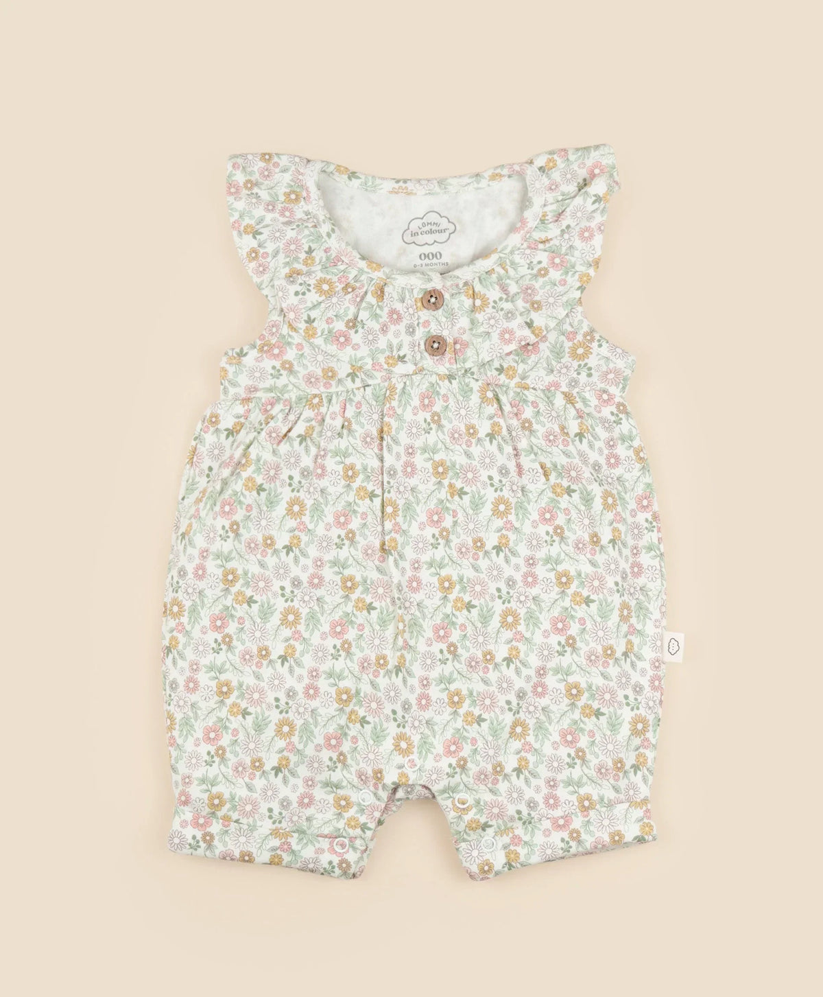 Lummi in Colour romper in the Daisies print