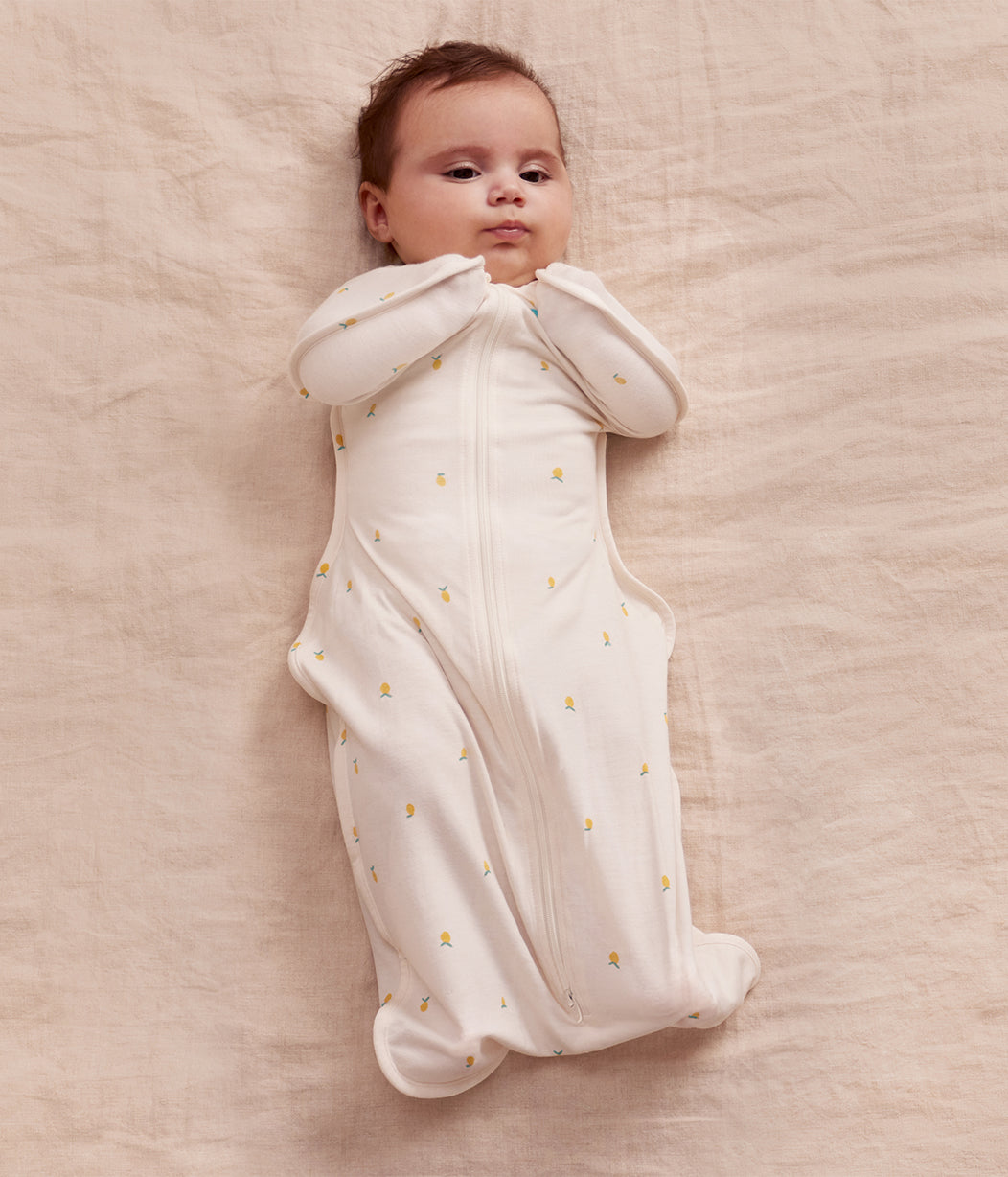 Love to Dream Swaddle Up 1.0 TOG Bamboo — two-way zip and chin guard feature