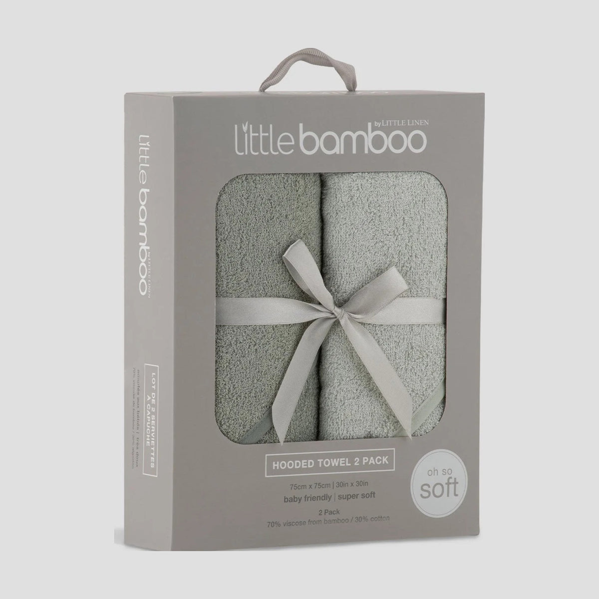 Turtle Bay bamboo hooded towel shown open