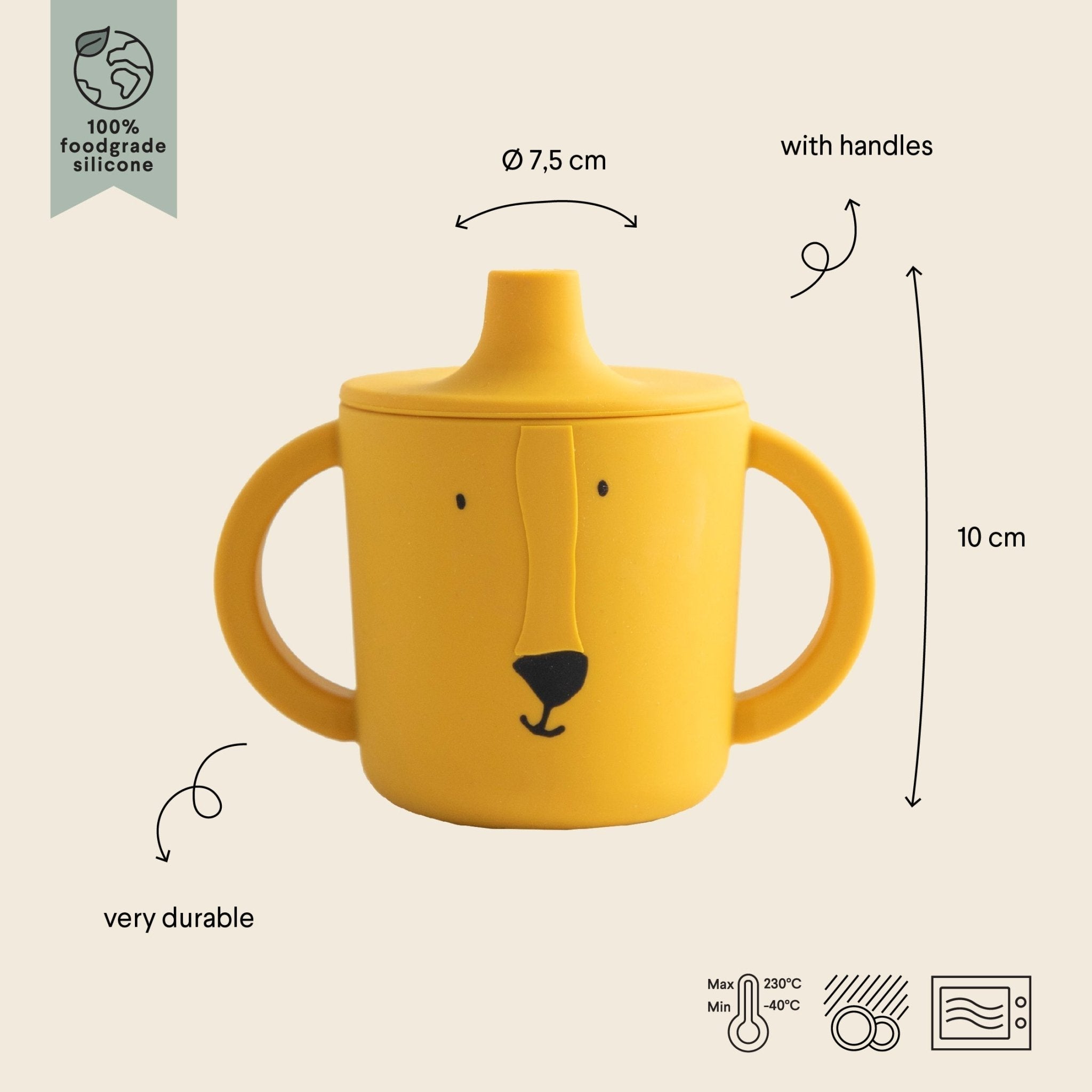 Trixie Mr. Lion 200ml silicone cup – suitable from 4 months, food-grade silicone