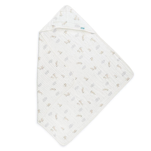 Hooded Towel Cotton Blend White Cloud Bunnies
