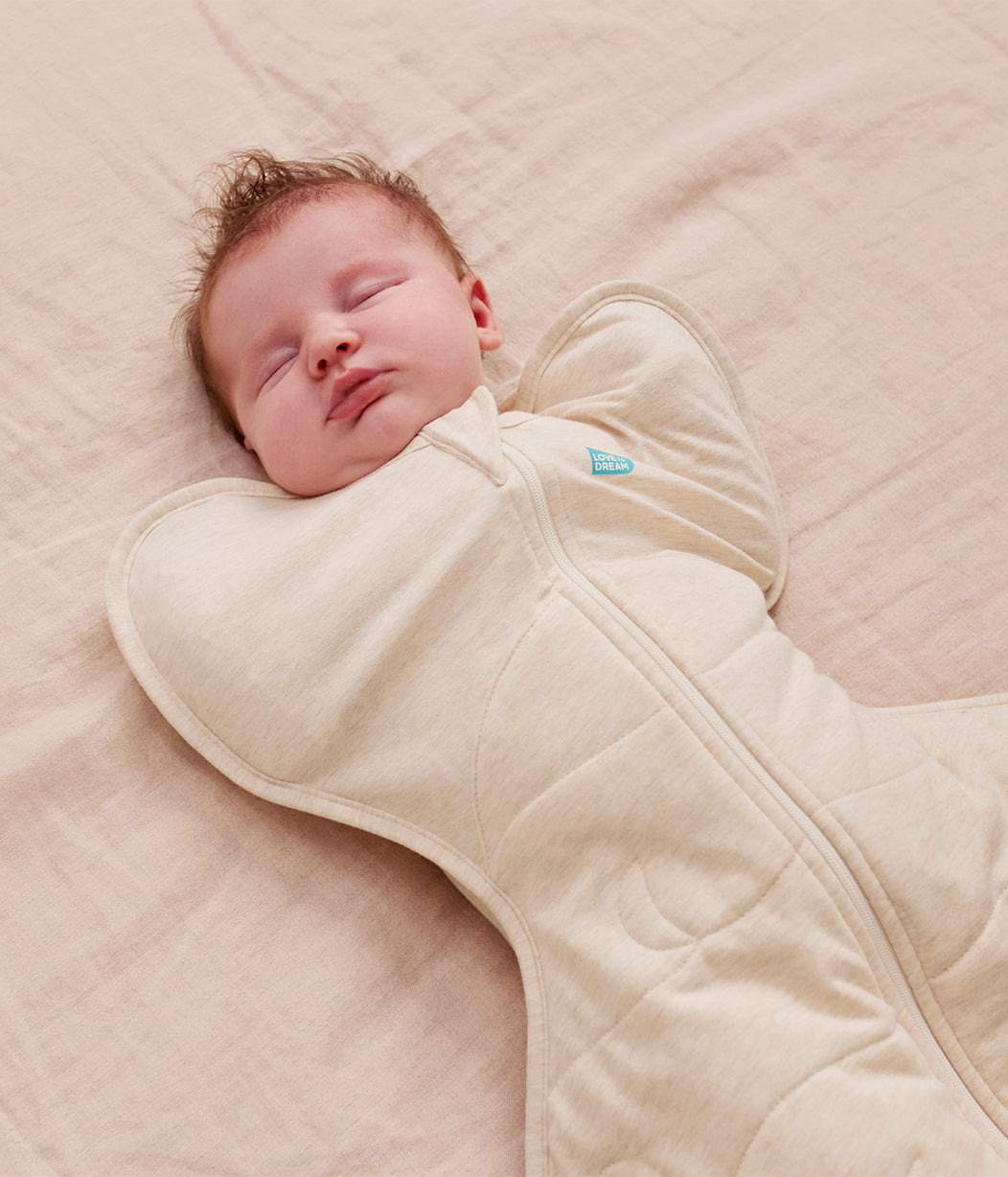 Love to Dream Swaddle Up 3.5 TOG Cotton — size guide Newborn Small Medium