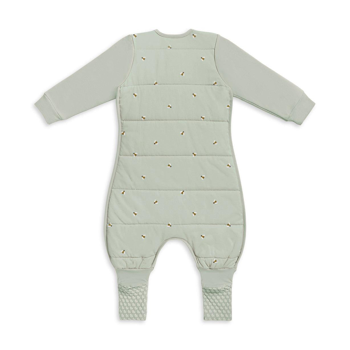 Sleep Suit Long Sleeve 2.5 TOG Cotton Olive Bees