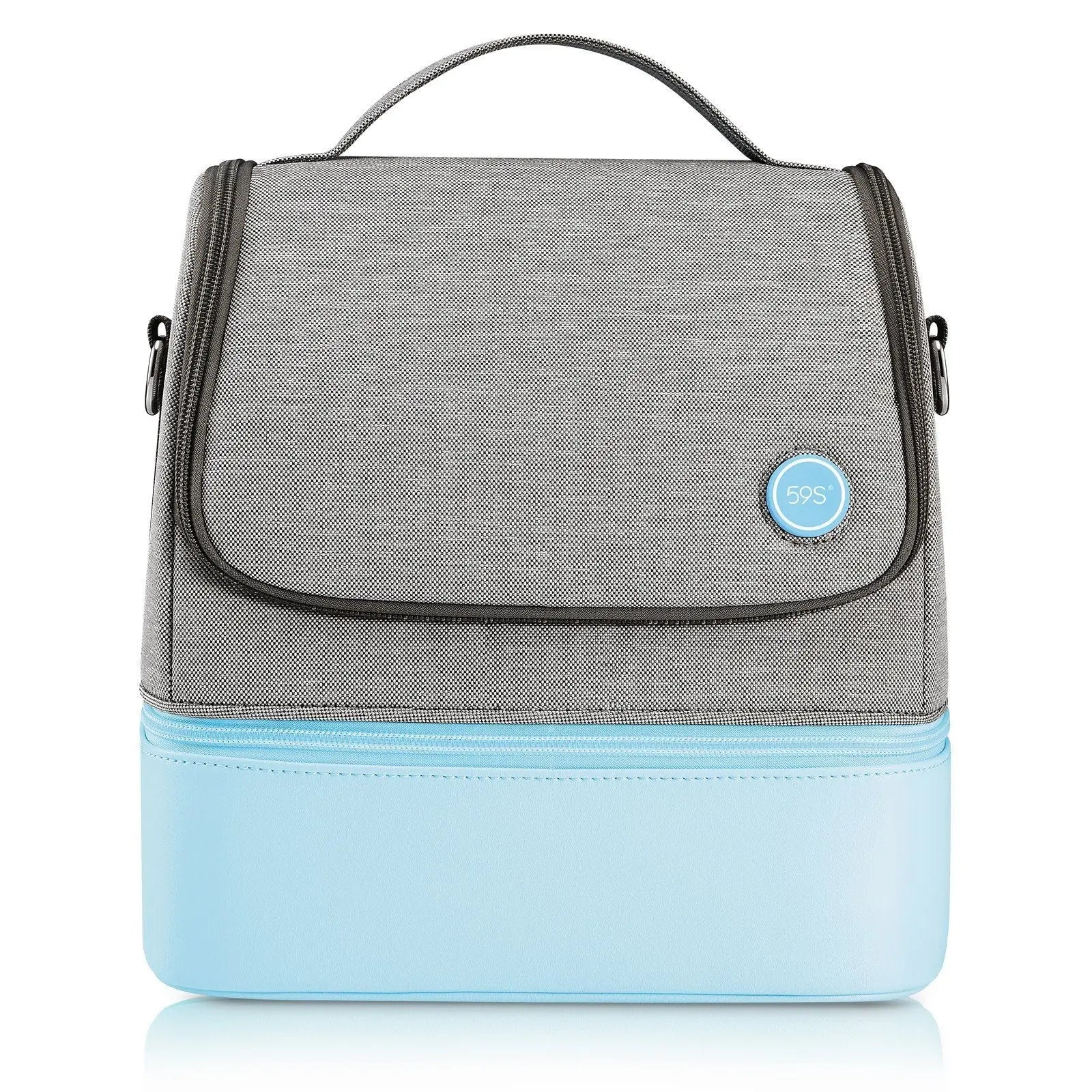 59S UV STERILISATION MUMMY BAG - White/Blue-Feeding - Sterilisers-59s | Baby Little Planet