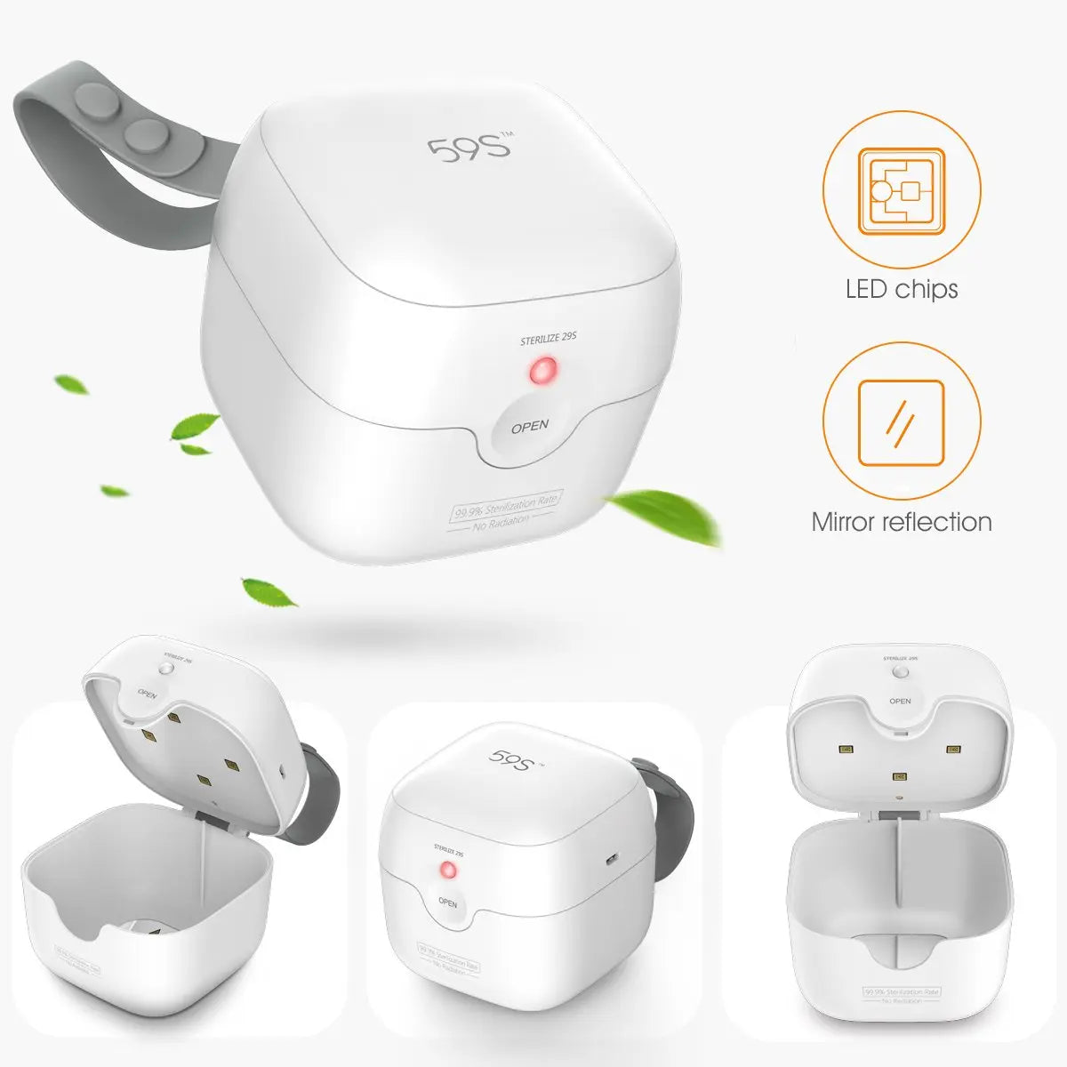 59S Mini Sterilizer box S6 for baby pacifier - White-Feeding - Sterilisers-59s | Baby Little Planet