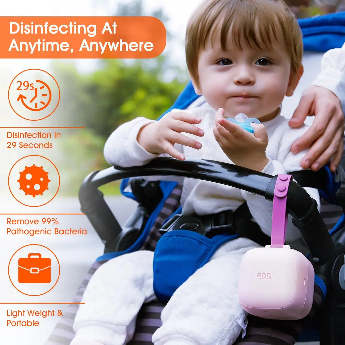 59S Mini Sterilizer box S6 for baby pacifier - White-Feeding - Sterilisers-59s | Baby Little Planet