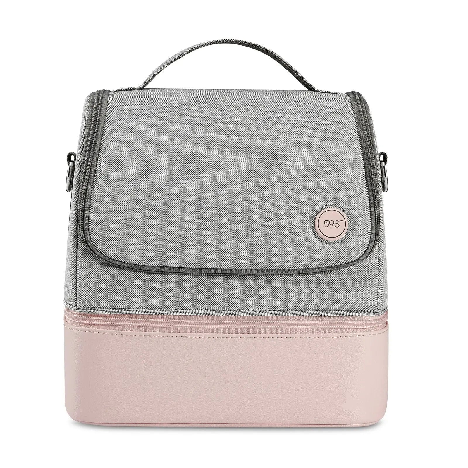 59S UV STERILISATION MUMMY BAG - White/Pink-Feeding - Sterilisers-59s | Baby Little Planet