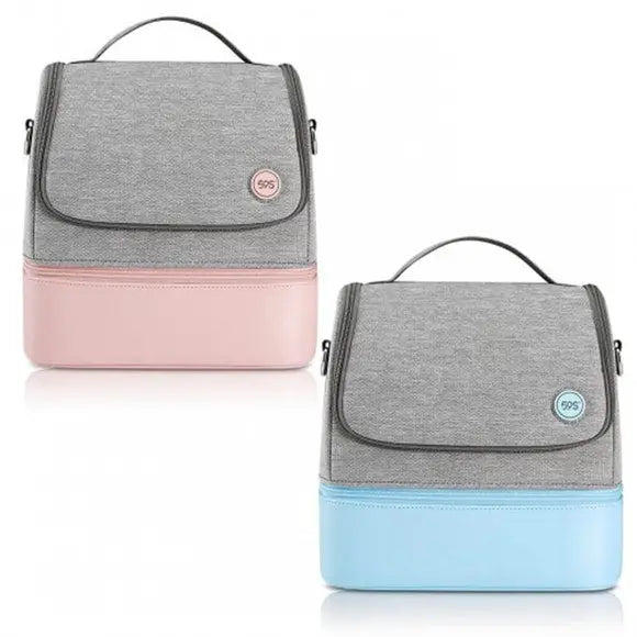 59S UV STERILISATION MUMMY BAG - White/Blue-Feeding - Sterilisers-59s | Baby Little Planet