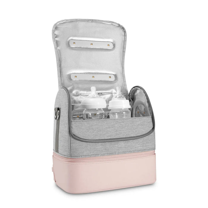 59S UV STERILISATION MUMMY BAG - White/Pink-Feeding - Sterilisers-59s | Baby Little Planet