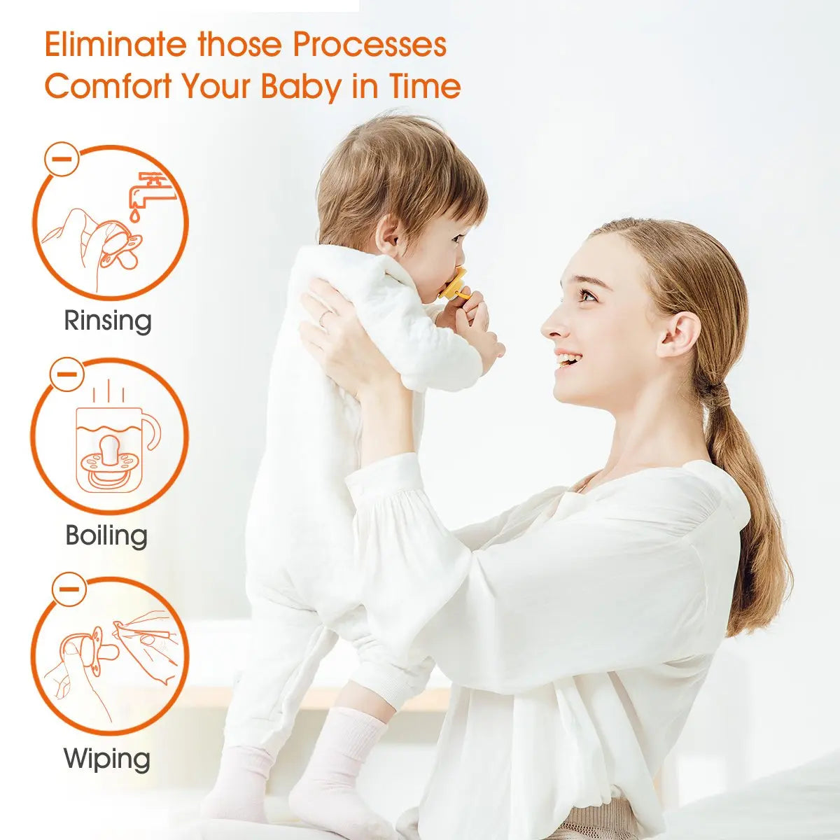 59S Mini Sterilizer box S6 for baby pacifier - Pink-Feeding - Sterilisers-59s | Baby Little Planet