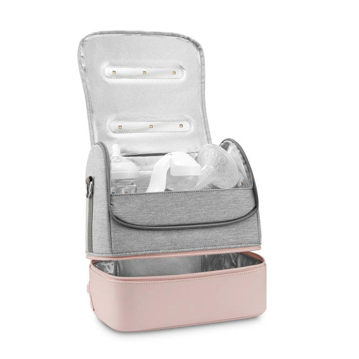 59S UV STERILISATION MUMMY BAG - White/Pink-Feeding - Sterilisers-59s | Baby Little Planet