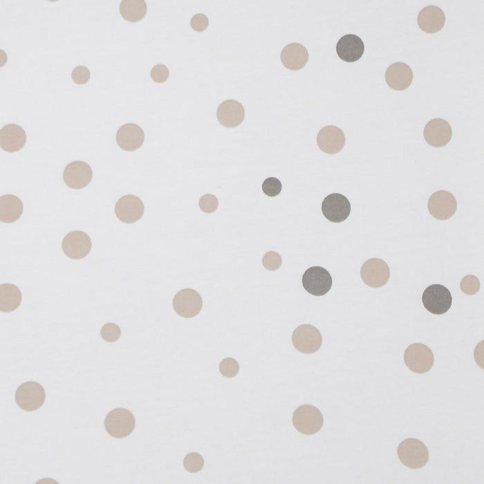 Little Turtle Baby Fitted Cot Sheet (Rect) Beige & Grey Spot-Bedtime - Cot Sheets-Little Turtle Baby | Baby Little Planet