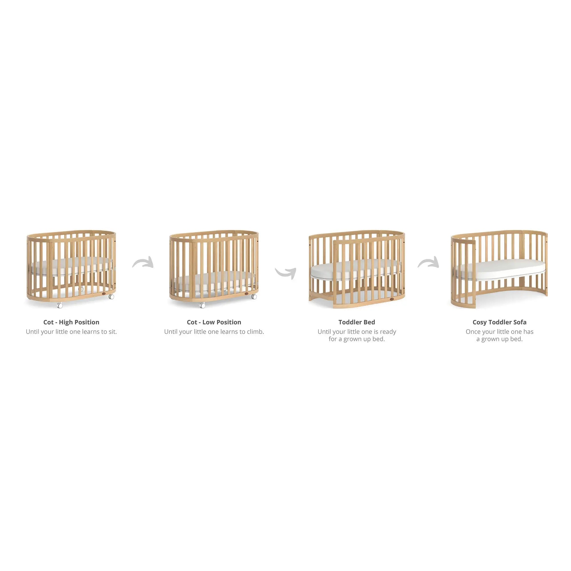 Boori Eden Oval Cot-Nursery Furniture - Cots-Baby Little Planet