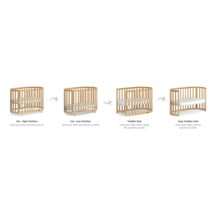 Boori Eden Oval Cot-Nursery Furniture - Cots-Baby Little Planet