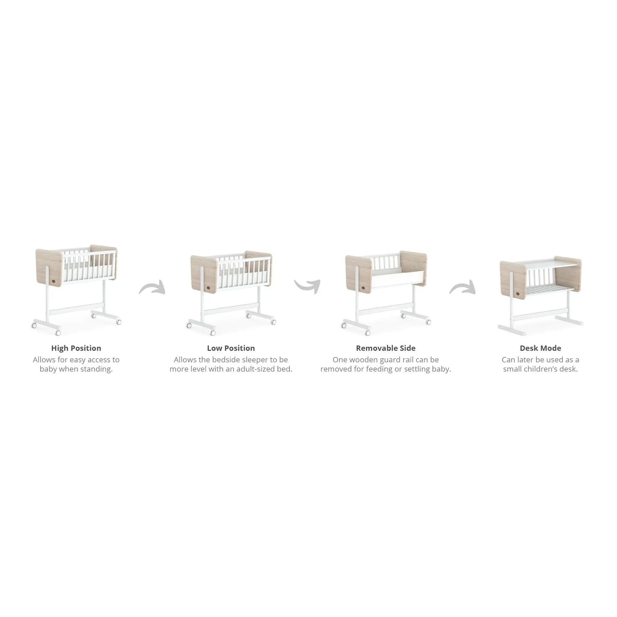 Neat Bedside Sleeper (mattress included)-Nursery Furniture - Bassinets-Baby Little Planet