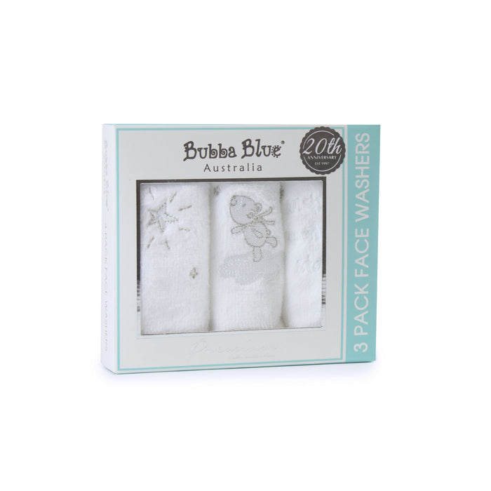 Bubba Blue 3 Packs  Face Washers