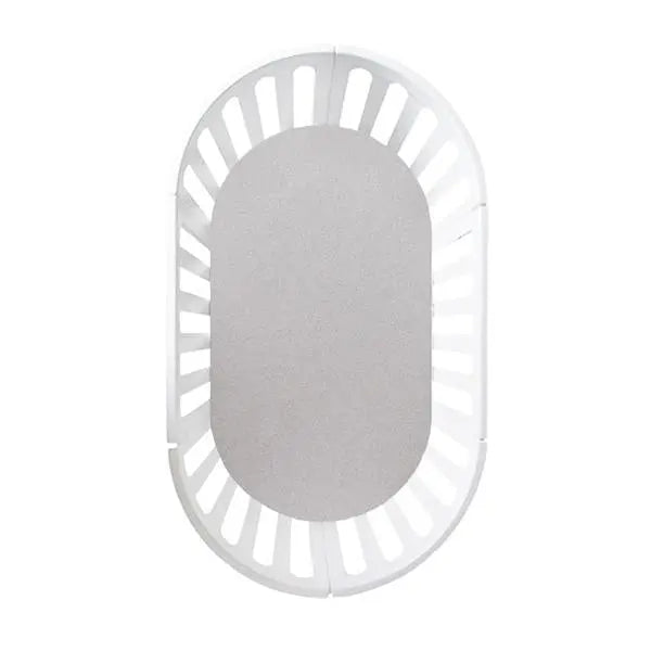 Little Turtle Baby Fitted Cot Sheet (Oval Jersey) Soft Grey Marble-Bedtime - Cot Sheets-Little Turtle Baby | Baby Little Planet