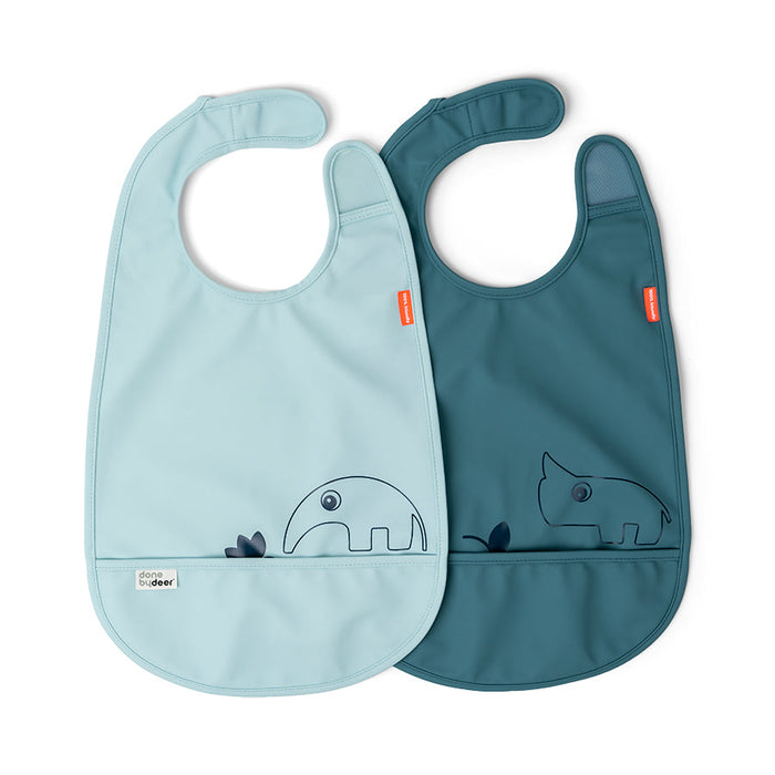 Done by Deer Bib with Velcro 2 Pack Deer Friends
