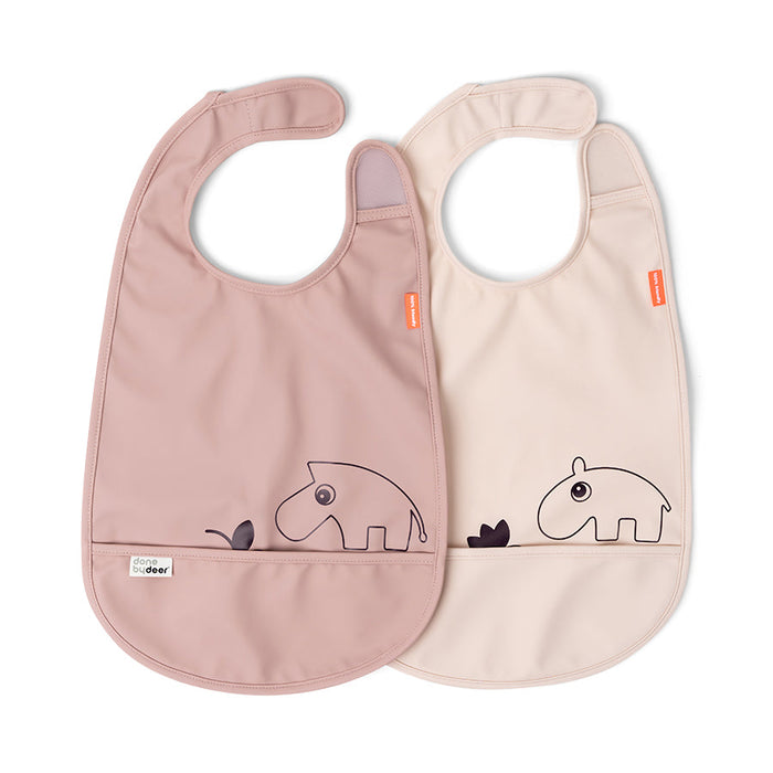 Done by Deer Bib with Velcro 2 Pack Deer Friends
