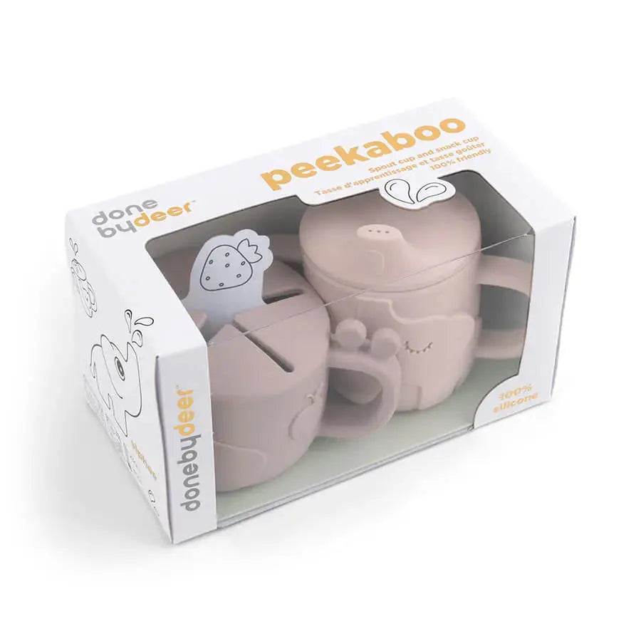 Done by Deer Peekaboo spout snack cup set Deer friends