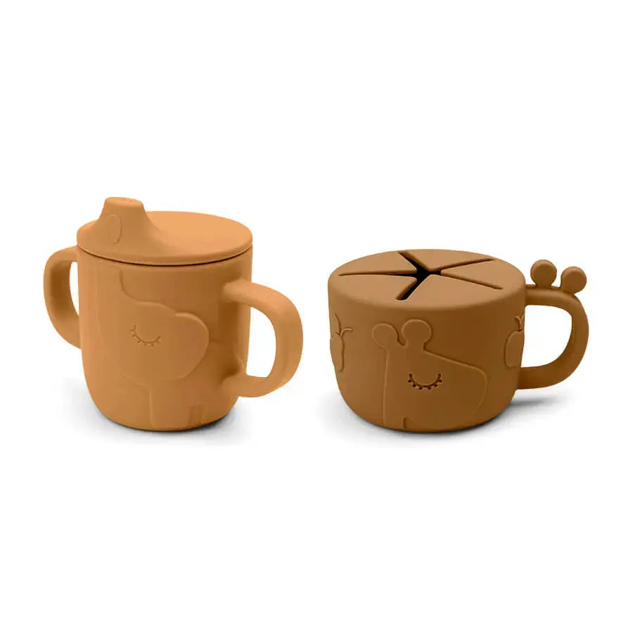 Done by Deer Peekaboo spout snack cup set Deer friends
