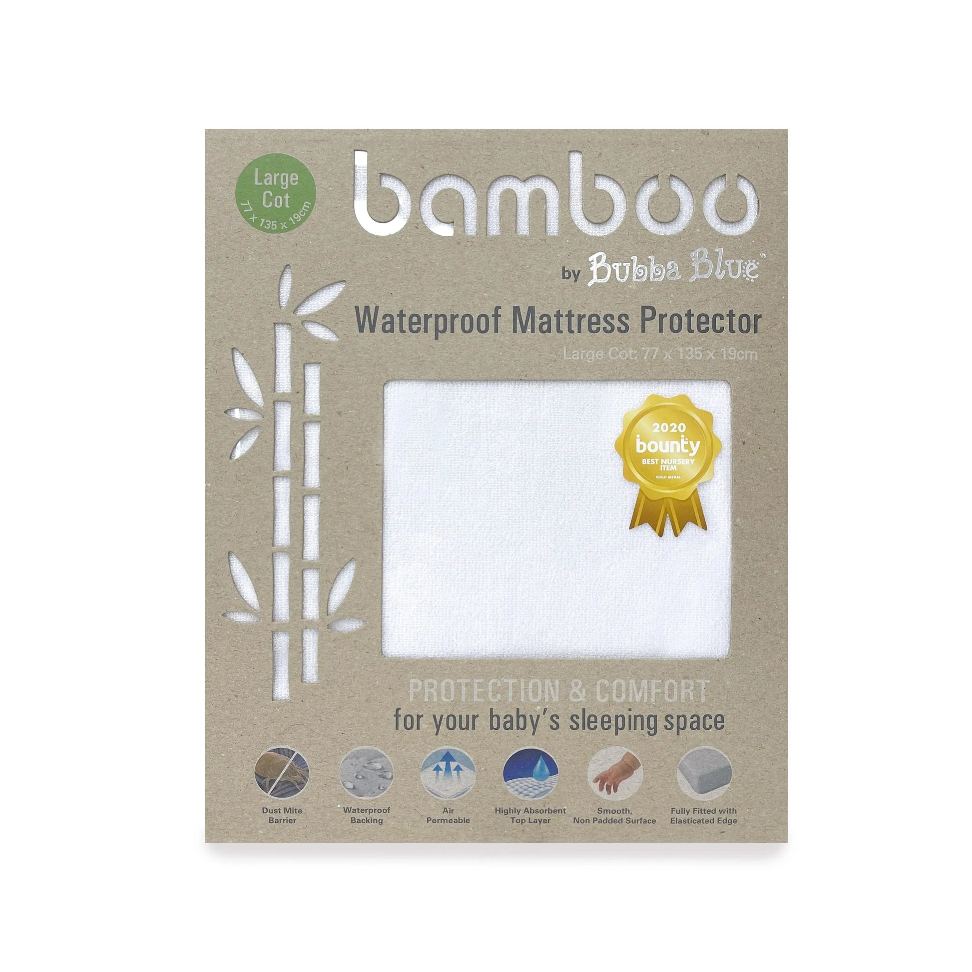 Bubba Blue Bamboo Waterproof Mattress Protector  