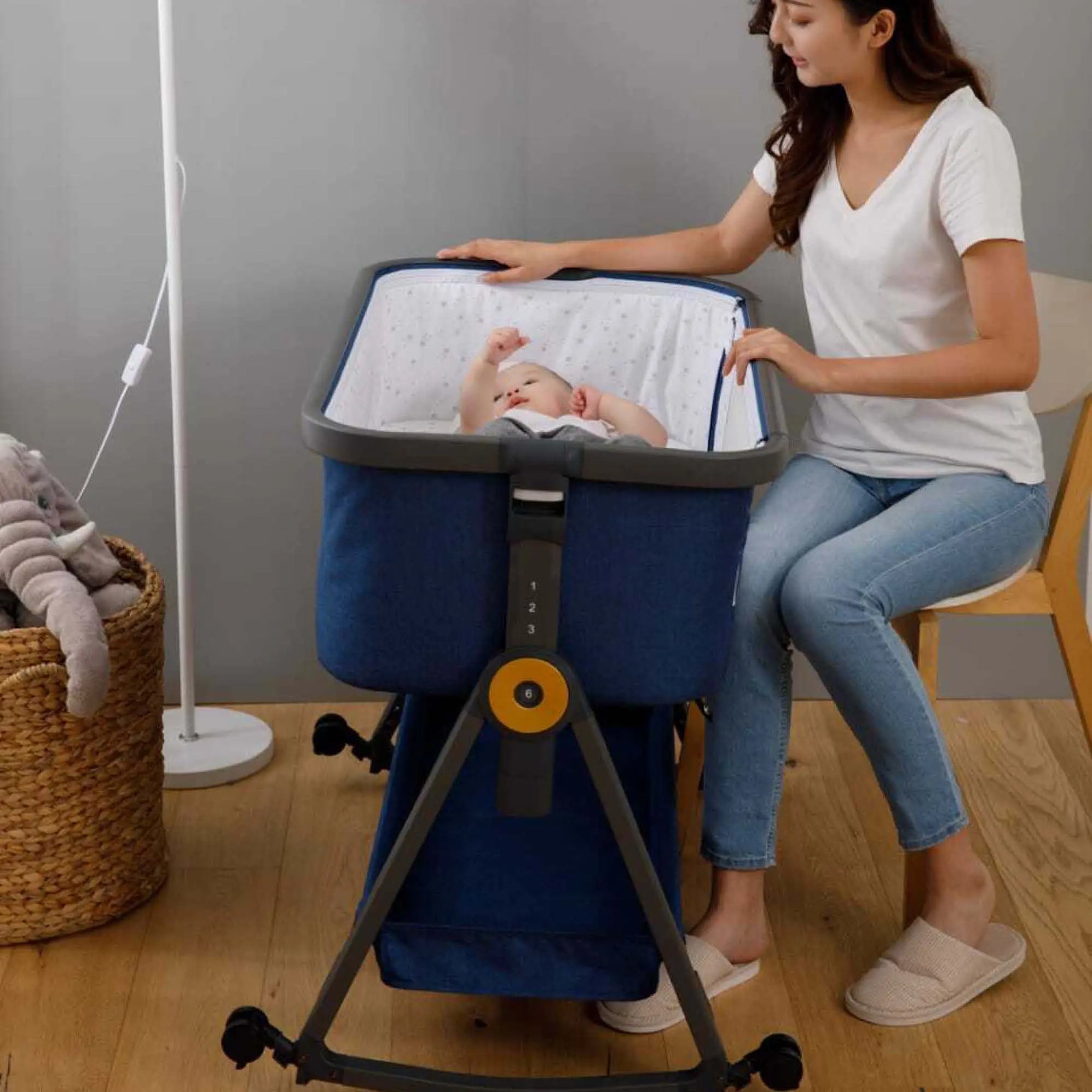 Little Riders Baby with Mattress, Rocking Crib Cosleeping cr