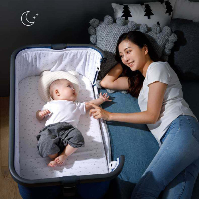Little Riders Baby Bassinette with Mattress, Rocking Crib Co-sleeping cradle with Mosquito net