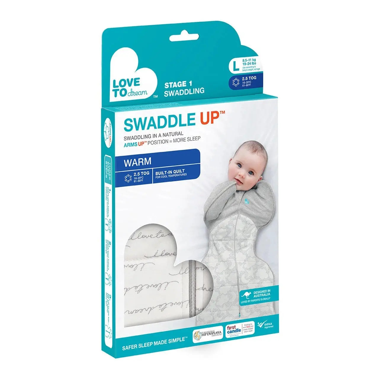 Love to Dream Swaddle Up Warm 2.5 Tog - Dreamer White