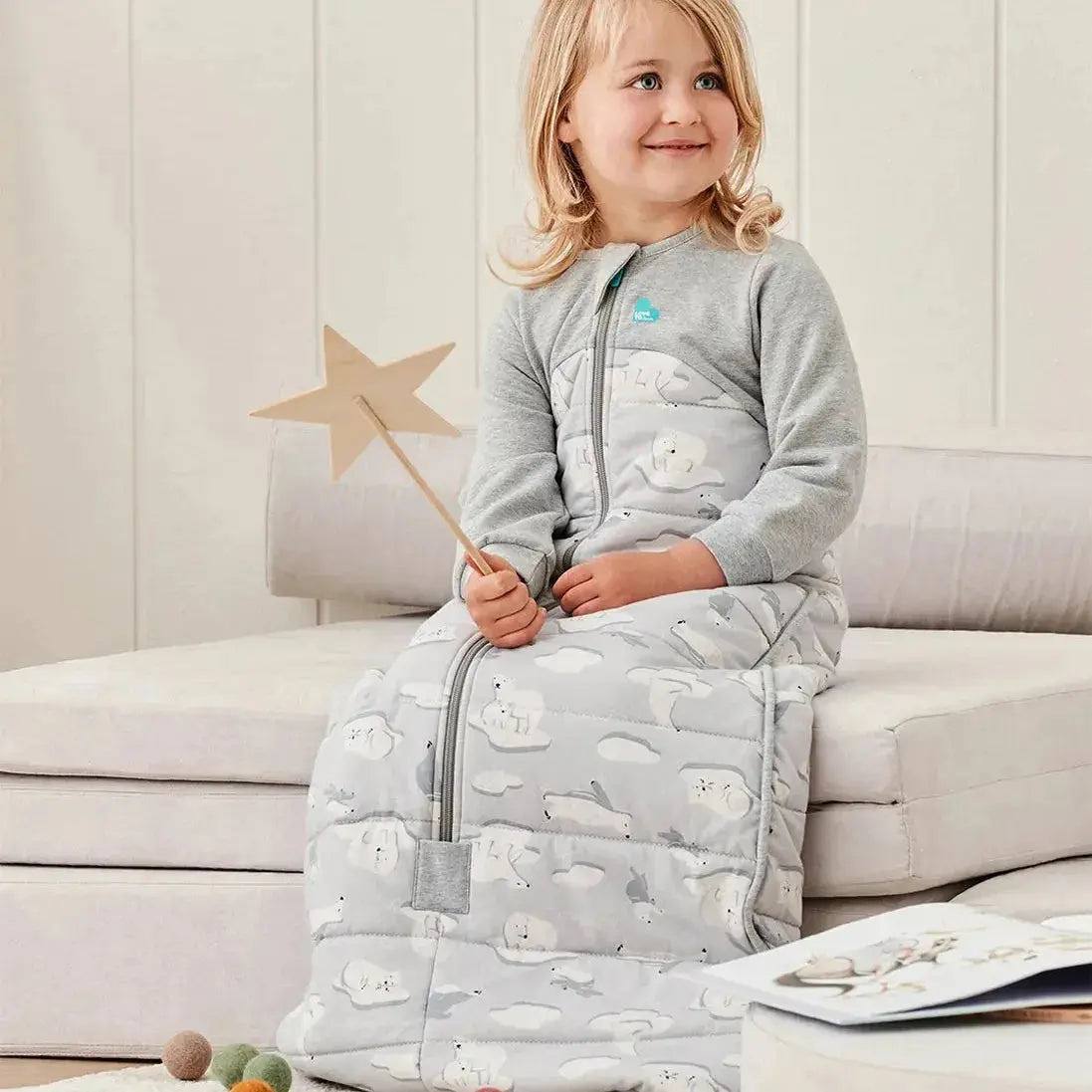 Love to Dream Sleep Bag - 3.5 Tog - South Pole Grey  