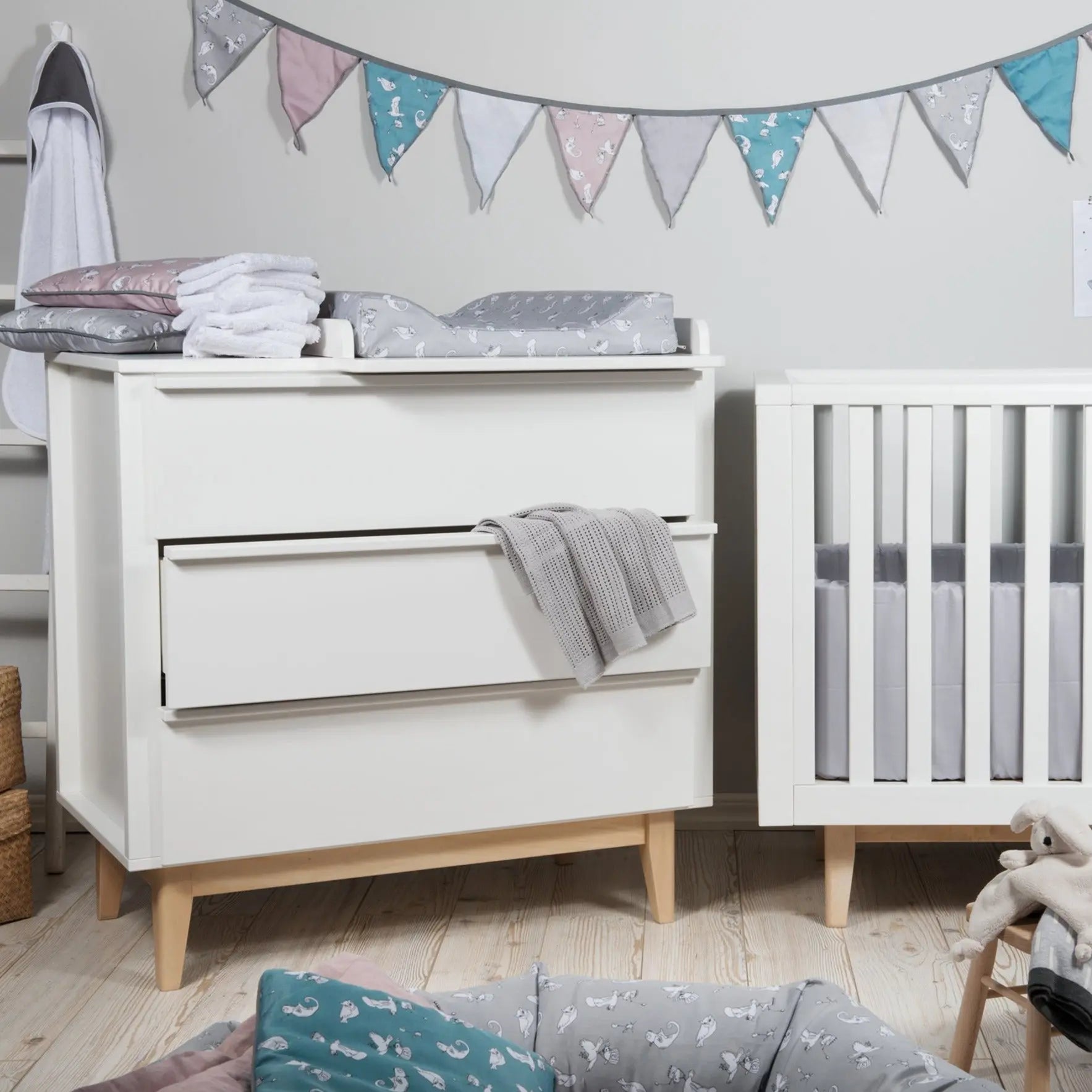 Troll Scandy 3 Drawer Dresser-Nursery Furniture - Drawers-Baby Little Planet Hoppers Crossing