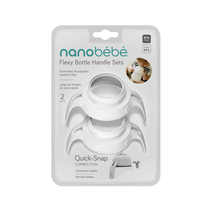 Nanobebe Silicone Bottle Handles - Twin Pack-Feeding - Bottles & Dummies