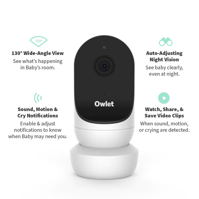 Owlet Monitor Duo 2 Smart Sock 3 + Cam 2 HD Video Camera