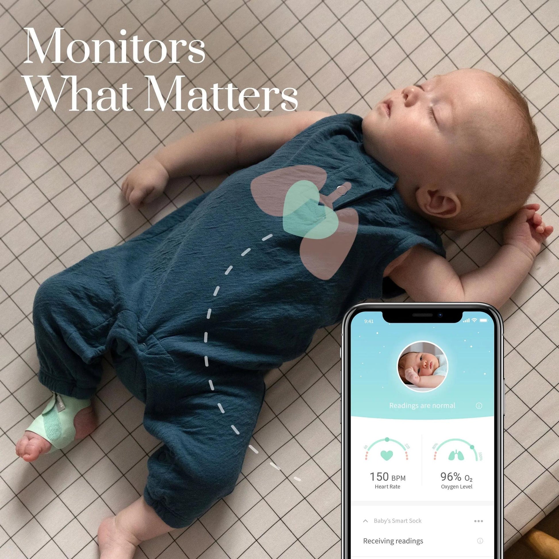 Owlet Smart Sock 3 Baby Monitor-House Safety - Baby Monitors-Baby Little Planet Hoppers Crossing
